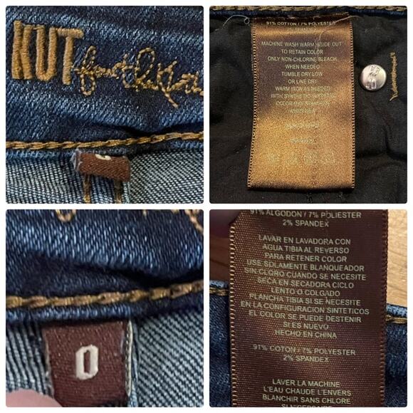 Kut from the Kloth Women’s Jeans Skinny Ankle Mid Rise Medium Blue Size 0 - Picture 5 of 7